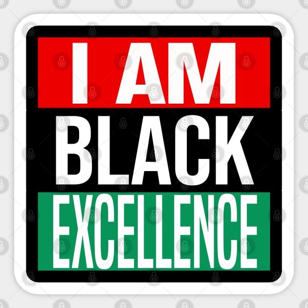 black excellence Sticker by Corecustom